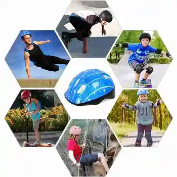 Pentru copii Casca de Echipament de Protecție, Echipament de Protecție Role Skate, 7-bucată Set Casca ,genunchiere, cotiere Cot de Paza