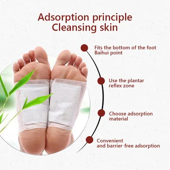 10/20/40/60pcs Detox Foot Patch-uri Tampoane Organism Toxinele Picioare Slăbire Curățare HerbalAdhesive