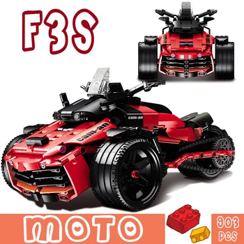 903Pcs Super Speed Moto Blocuri Caramizi Super Speed MOTO MINI Model Cadouri Jucarii pentru copii Copii Tehnică a Vehiculului Masini