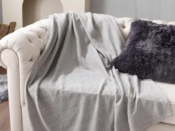 Fleece Tv patura poliester 120x170cm textile acasă canapea moale caz maro-gri-roz