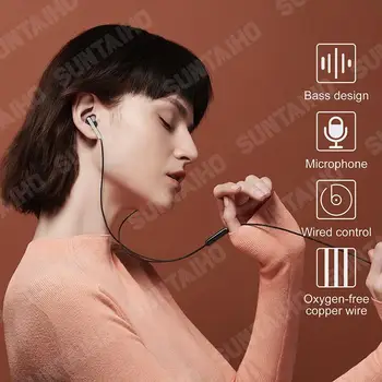 3.5 mm In-ear cu Fir Căști Cu Bass Stereo Microfon Cască de Sârmă pentru Samsung Galaxy S10 S9 S8 S7 Huawei, Xiaomi Smartphone