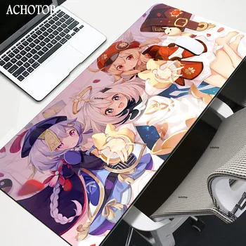 Genshin Impact Mouse Pad Mare XXL Gamer Cauciuc Gaming Mousepad Anime Tastatura Laptop Viteza Soareci Mouse-ul de Birou Covoare de Joc