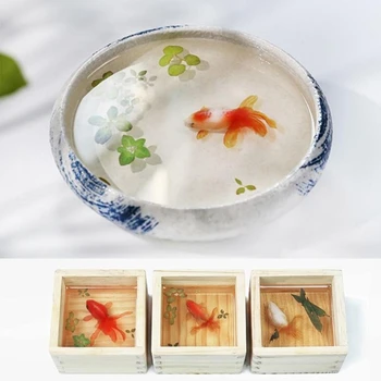 7 Buc Moale TPR Goldfishes Modele Epoxidice Material de Umplere Umplere Cristal Ocean Rășină 3D Mini Pește Modelare