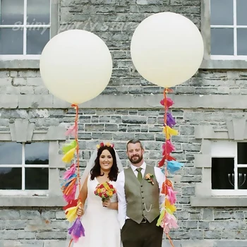 Romantic Nunta Alb Pur Balon Gonflabil Uriaș Balon Cu Heliu 5-36 Inch Petrecere De Ziua De Decorare Bomboane, Baloane Latex Jucărie