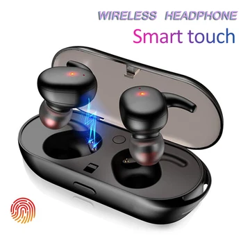 TWS4 Jerry 5.0 set de Căști Wireless Touch Pernuțele pentru Căști Impermeabil de Reducere a Zgomotului Binaurale Căști Sport Cu Încărcare Cutie