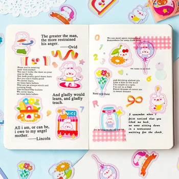 40 buc/pack Kawaii Autocolante de Desene animate estetice DIY notebook-uri Srapbooking material Decorativ Jurnal Ablum Copii Papetărie