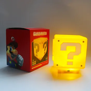 LED-uri Semn de Întrebare Lumina de Noapte USB de Încărcare Super Mario Joc de Noapte pentru Copii, Dormitor uz Casnic Cub Rândul său, Lampă de Masă Lampara Cadou