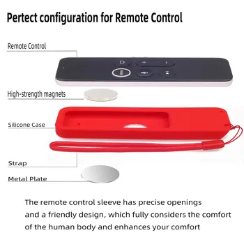 Caz Pentru Apple TV 4K 5 4 Gen Remote - Ușoare [Anti-Alunecare,] Șoc Dovada Silicon Cover Pentru Apple TV Remote Controller
