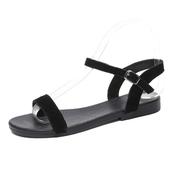 2019 Noi Sosesc Femei Sandale Turma De Vară Pantofi Catarama Simpla Moda Casual, Pantofi De Plajă Confortabil Pantofi Plat Femeie