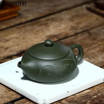 Chineză Yixing Ceai oală de Lut Violet xishi Ceainic Frumuseti lucrate Manual fierbător Boutique set de Ceai personalizate Cadouri Autentice 170 ml