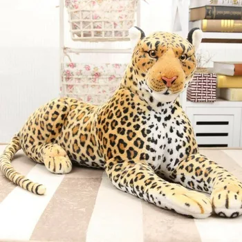 90 cm gigant simulare leopard strat de pluș jucărie de pluș animale de pluș papusa cadou de Crăciun de pluș animale
