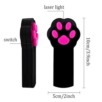 LED Laser Animal de casă Pisică Jucărie Pointer Laba Priveliște Lumină LED-uri Infraroșu Pisică Jucărie Interactiv Cu Diferite Moduri de Iluminare Zgarieturi de Formare