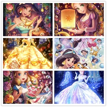 5d Diy Diamant Pictura Disney Full Diamond Desene animate Disney Princess Broderie Cusatura Cruce 5d Stras Cadouri pentru Copii