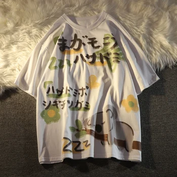 Dulce Punk T-shirt Femei de Vară 2021 coreean Ins Japonez Harajuku Style Fierbinte Anime Imprimare Vrac Student Camasa cu Maneci Scurte