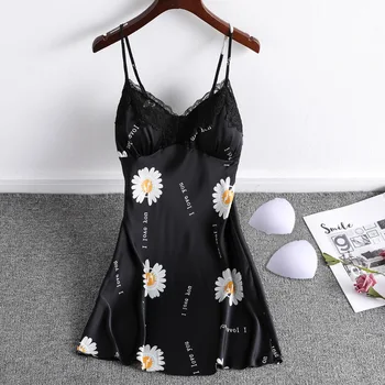 Femei Rochie de Vara din Dantela Neagra Pijamale Femei camasa de noapte Sexy Fată Acasă Haine de Moda Rochii de Seara Pentru Femei 2021