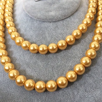 Boemia stil de 15 culori shell simulate-perla 10mm rotund margele la modă lanț cravată colier pentru femei bijuterii 18inch MY4531