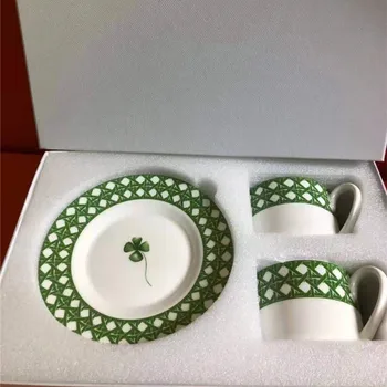 Ceramica Set de Cafea din porțelan Lapte Cani de Ceai Dual Cesti & Farfurioare Bucătărie Drinkware Cadouri Aniversare, Cadouri de Nunta Cutie 200ML