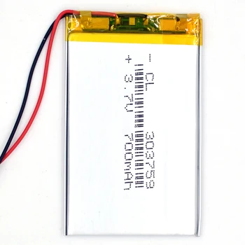 3.7 V 700 mAh 303759 Li-Polimer Baterie Reîncărcabilă Li Po LI ion pentru GPS Bluetooth LED JUCĂRIE MP3 MP4 033759