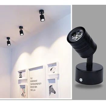 Dimmabe LED Lămpi de Perete 1W 3W 5W Argint Alb Negru Dormitor Noptieră Lumina de Citit Direcție Reglabilă de Iluminat Interior AC85-265V