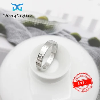 S925 Argint Inele Marca Diamant Single De Lux Inele Clasice, Trendy Simplitate Stil Moda Bijuterii Pentru Iubitorii De Cadou