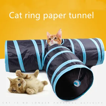 3 Găuri De Companie Pisica Tunel Jucării Pliabil Pisica De Companie De Training Interactiv Distractiv Jucărie Pentru Pisici Iepure Animal Joaca Tunel Tub