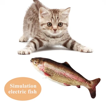Fierbinte 30cm Mișcare de Pește Electrice de Jucarie Pentru Pisica Incarcator USB Interactiv Pisica Mesteca Musca Jucării Catnip Consumabile Pisoi Peștele Pisică Jucărie