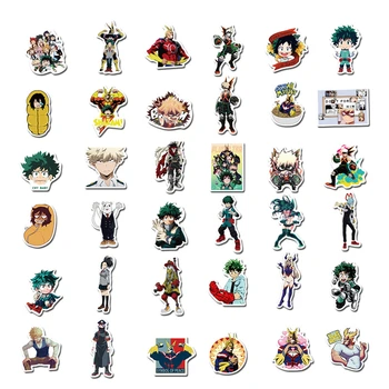 50pcs My Hero Academia Suitcase Stickers Laptop Skateboard Izuku Midoriya Might Boku No Hero Academia Anime Character Sticker