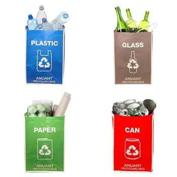 Separate de Reciclare a Deșeurilor de Saci de Gunoi pentru Birou Bucătărie în Casă - de Reciclare de Gunoi Gunoi de Sortare Compartimente Organizator, rezistent la apa