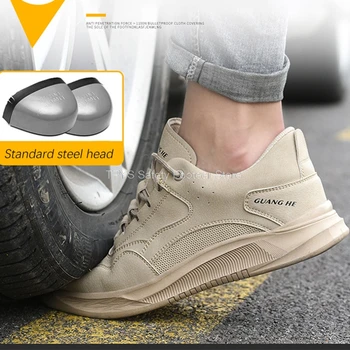 2021 Pantofi De Sex Masculin Cizme De Lucru De Siguranță Pantofi Barbati Indestructibil De Lucru Adidași Bărbați Steel Toe Pantofi De Lucru Cizme De Siguranță Dropshipping