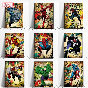Diamant Pictura Marvel Poster Avengers Anime Film Spider-Man Iron Man, Hulk, Captain America Super Erou Dormitor Cadouri