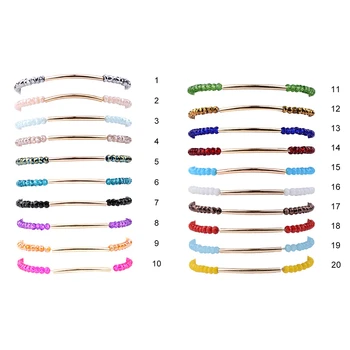 DoreenBeads 20 de Culori de Cristal Fatetate Brățară Elastice cu Margele de culoare de Aur Strand Brățară Moda Bijuterii pentru Femei 1 BUC