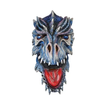 Eraspooky Groază De Gheață Albastru Stat Pe Loc Dragon Cosplay Masca Legendă Medievală Monstru Măști De Latex Costum De Halloween Elemente De Recuzită De Obiecte De Acoperit Capul