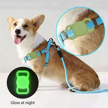 1 Luminoase de Companie Caz de Protecție Pisica Guler de Câine Lesa GPS Locator Caz Acoperire Pentru Apple Airtags Anti Dispozitiv Pierdut Proteja Maneca