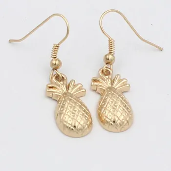 Culoare de aur mic drăguț ananas cercei pentru femei aliaj de nichel gratuit accesorii bijuterii moda bijuterii femme cadouri fj820