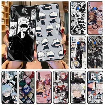 Rece Jujutsu Kaisen Anime Sticlă Călită Telefon Caz Pentru Onoarea 20 Pro 8X 9X Lite 10 30 Pro+ Bara de protecție Negru Maneca Fundas Capac Sac