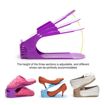 1buc Organizator Pantofi Dublu Cutie de pantofi Raft Reglabil economie de Spațiu Gama de Pantofi Raft de Depozitare Slot Economisi Spațiu Dulap Gama de Pantofi