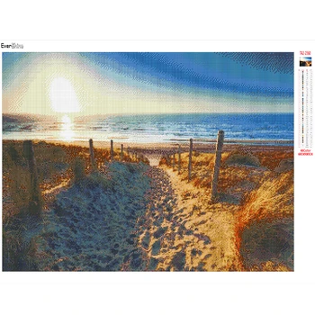 Evershine Plină Piața de Foraj 5D DIY Diamant Pictura Peisaje Plajă Broderie Cusatura Cruce Mozaic Șirag de mărgele de Artă Kit Decor Acasă