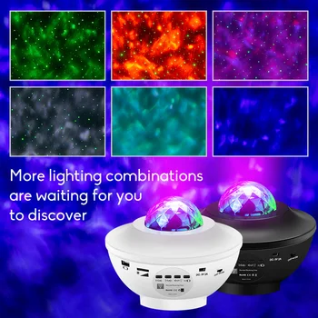 USB LED Star Noaptea de Muzică Ușoară Cerul Înstelat Val de Apă Proiector LED Lumina Bluetooth Proiector Galaxy Proiector Lumina Decor