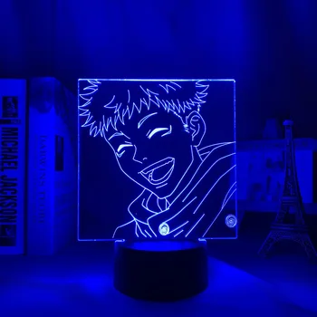 Anime Jujutsu Kaisen Led Lumina de Noapte Yuji Itadori Lampa pentru Decor Dormitor Cadou de Ziua Yuji Itadori Lumina Jujutsu Kaisen Gadget