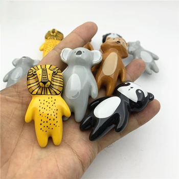 LCH Ceramice Desene animate Buton Regele Leu Panda Fox Koala Măgar în Formă de Hardware Sertar Mânere pentru Copii/pentru Copii