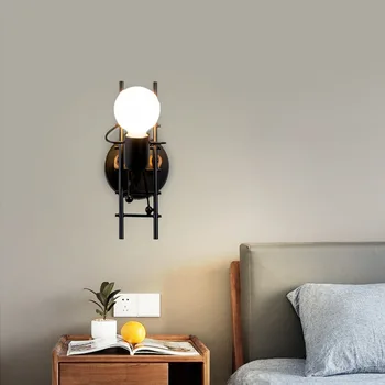 Nordic Lampă de Perete Papusa Scări de Artă Tranșee de Iluminat pentru Copii Living Dormitor Noptieră Interior Decor Drăguț Culoar de Lumină Creative