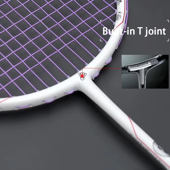 Fibra de Carbon Șir de Rachete de Badminton 22-30LBS Panda Partern Super Lumina 6U 72g G4 Racheta Profesionale Saci de Sport pentru Adulți