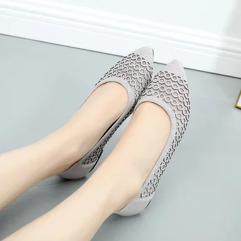 Apartamente Femeie 2021 Brand Feminin Doamnelor Pantofi de dama de Vara din Piele Confortabil Pantofi Plat Alunecare pe Pantofi pentru Femei