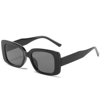 Epocă Pătrat ochelari de Soare Femei Dreptunghi Negru Ochelari de Soare pentru Barbati Clasic UV400 Ochelari de Stil Coreea