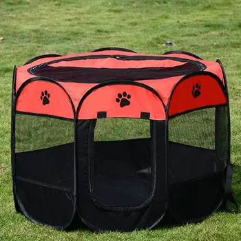 Portabil Respirabil Cusca Animale De Companie Gard Câine Canisa Pliere Gard Oxford Pânză Durabil Și Rezistent La Apă Canisa Cort