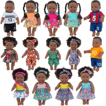 Nou Minunat 1buc 30cm multi stil African copil negru explozie cap negru de piele jucărie pentru copii