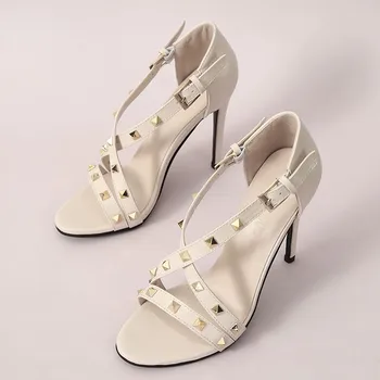BRKWLYZ BRKWLYZ 2021 Vara Stilet sandale Sandale Femei de Moda Nit Un Cuvânt Cataramă Pantofi Femei