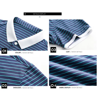 BROWON Brand de Vara Tricou pentru Bărbați Subțire Respirația Anti-rid Barbati Camasi Moda cu Dungi Maneca Scurta Guler de Turn-Down Haine