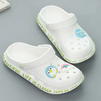 Femei Sandale de Vară 2021 Plaja Doamnelor Verde Crocse Pantofi de Crocodil EVA Usoare Sandles Plat Unisex Colorate Pantofi Sandalias