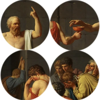 Pictura celebra moartea lui Socrate Panza Pictura Postere si Printuri de Arta de Perete de Imagine pentru Camera de zi Decor Acasă Cuadros